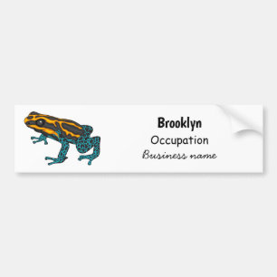 Poison dart frog cartoon illustration  bumper sticker