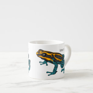 Poison dart frog cartoon illustration espresso cup