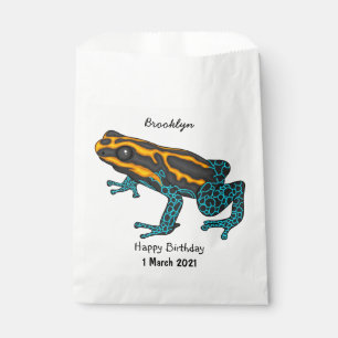 Poison dart frog cartoon illustration favour bags