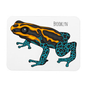 Poison dart frog cartoon illustration magnet