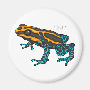 Poison dart frog cartoon illustration magnet