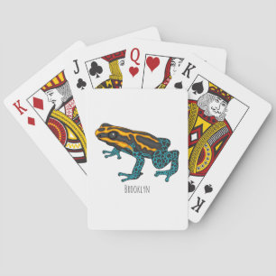 Poison dart frog cartoon illustration playing cards