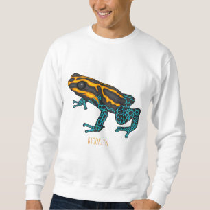 Poison dart frog cartoon illustration sweatshirt