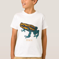 Poison dart frog cartoon illustration 