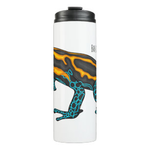 Poison dart frog cartoon illustration  thermal tumbler