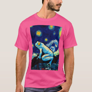 Poison Dart Frog Starry Night Painting T-Shirt