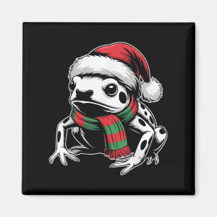 Poison Dart Frog Xmas Santa Hat Scarf Christmas Co Magnet