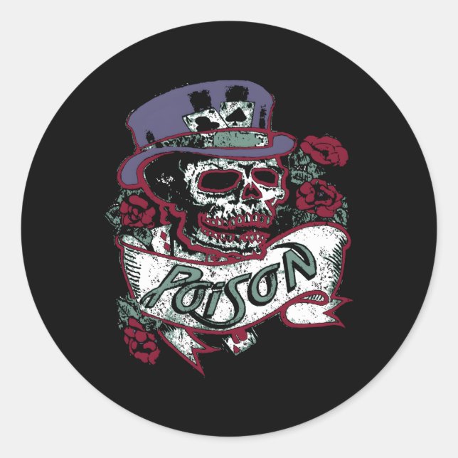 Poison Greatest Hits Classic Round Sticker (Front)