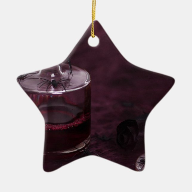 poison halloween ceramic tree decoration (Front)