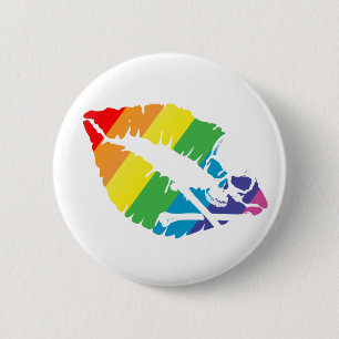 poison lips 6 cm round badge