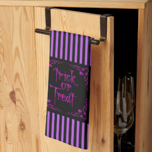 Poison Purple Trick or Treat Tea Towel