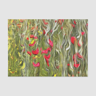 Poisoned Poppies Surrealistic Abstract Art Tissue Paper