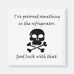 Poisoned Refrigerator Skull Magnet