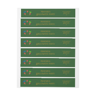 Poisonous Forest Halloween Party Wraparound Address Label
