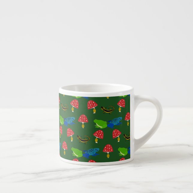 Poisonous Forest Halloween Patterned Espresso Cup (Right)