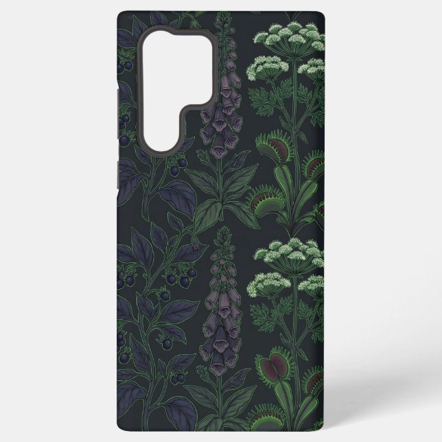 Poisonous Plants Dark Botanical Pattern Phone Case (Back)