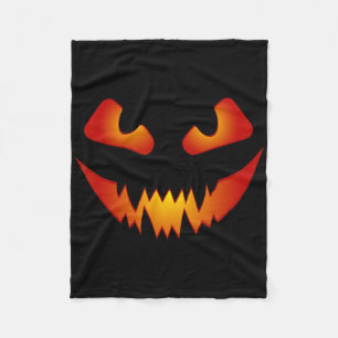Poisonous Snake Jack-o-lantern - Peaceful Pumpkin Fleece Blanket