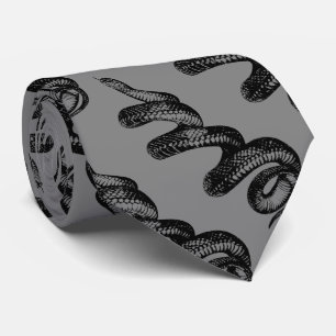poisonous snake with grey background tie