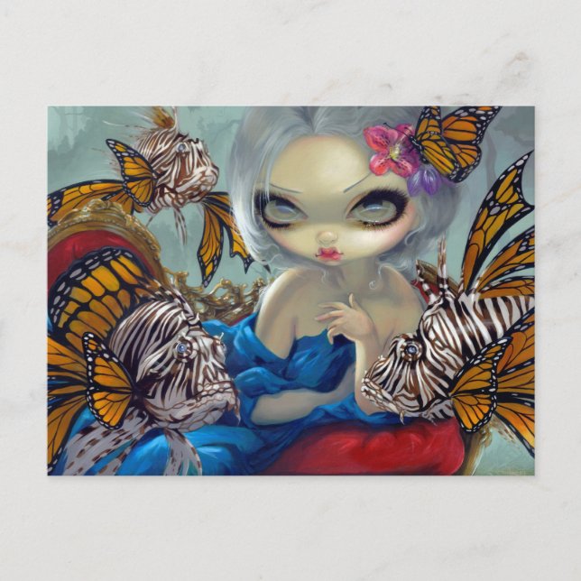 "Poissons Volants: Le Poisson-Lion" Postcard (Front)