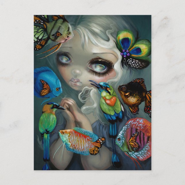 "Poissons Volants:  Les Oiseaux" Postcard (Front)