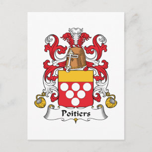 Poitiers Family Crest Postcard