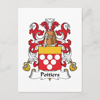 Poitiers Family Crest Postcard