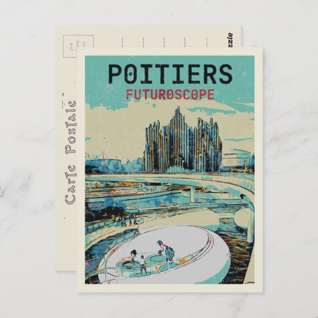 Poitiers France view of futuroscope theme park Pos Postcard (Front/Back)