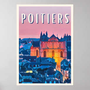 Poitiers Photo Vintage  Poster
