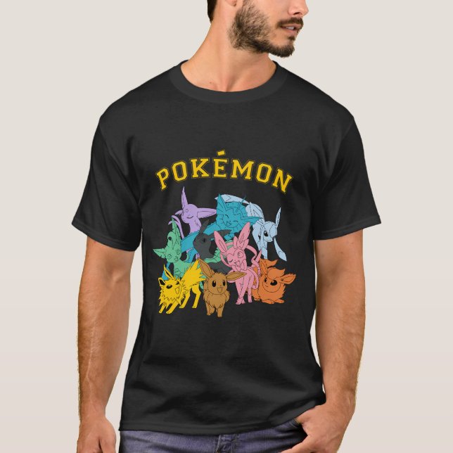 Pokã©Mon Shot Eeveelutions Collage T-Shirt (Front)