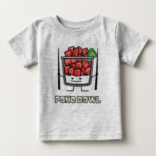 Poke bowl Hawaii raw fish salad chopsticks aku Baby T-Shirt