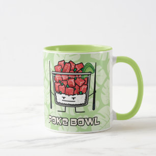 Poke bowl Hawaii raw fish salad chopsticks aku Mug