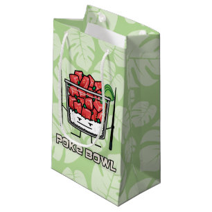 Poke bowl Hawaii raw fish salad chopsticks aku Small Gift Bag