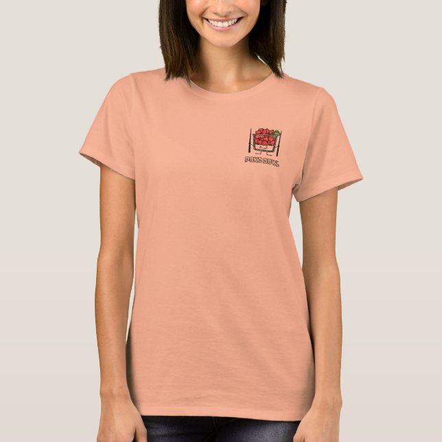 Poke bowl Hawaii raw fish salad chopsticks aku T-Shirt (Front)