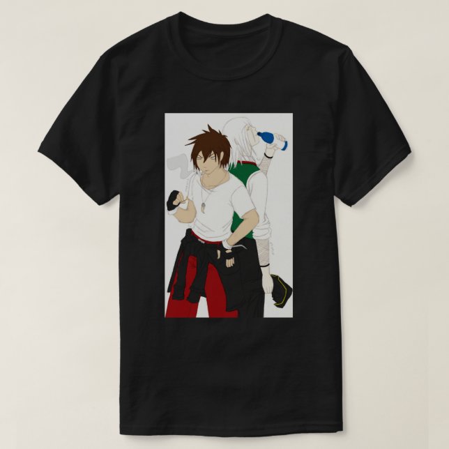 Pokemon Trainers - Micheal & Fredrick  T-Shirt (Design Front)
