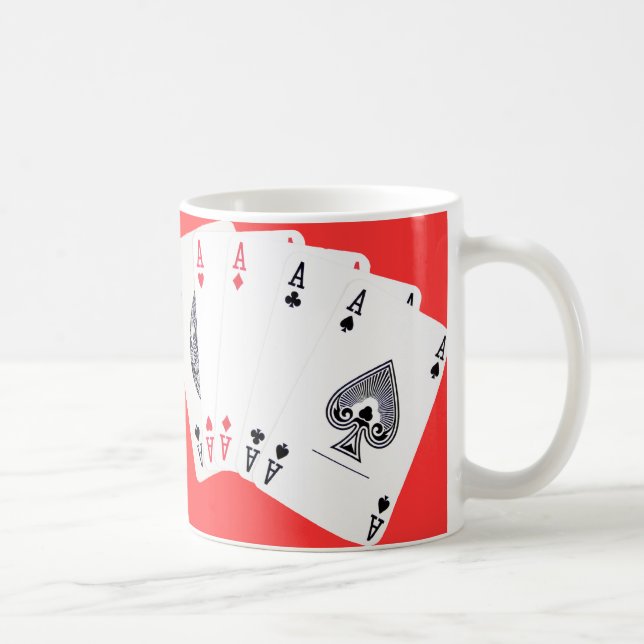 Poker aces ... English tea mug (Right)