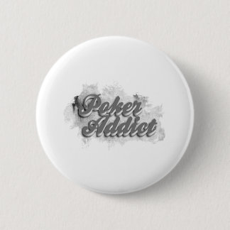 Poker addict 6 cm round badge
