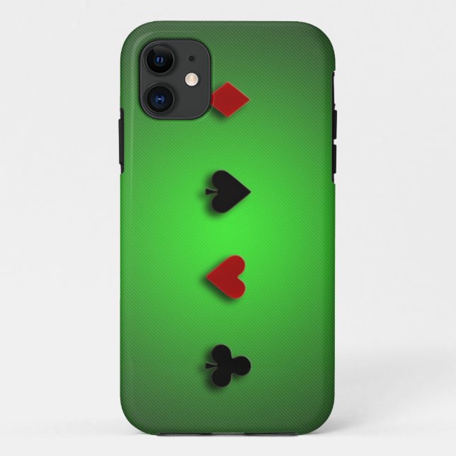 poker background casino cards clubs hearts spades Case-Mate iPhone case (Back)