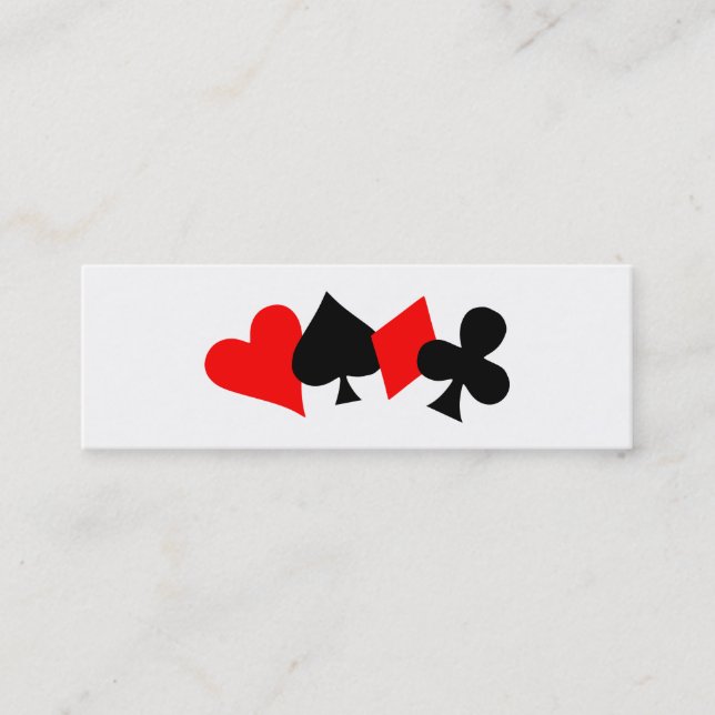 Poker bookmark business card (Front)