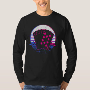 Poker Card Game Gambling Retro Vintage Sunset T-Shirt