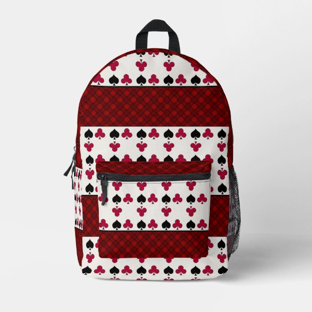 Poker Card Game  Printed Backpack (Front)