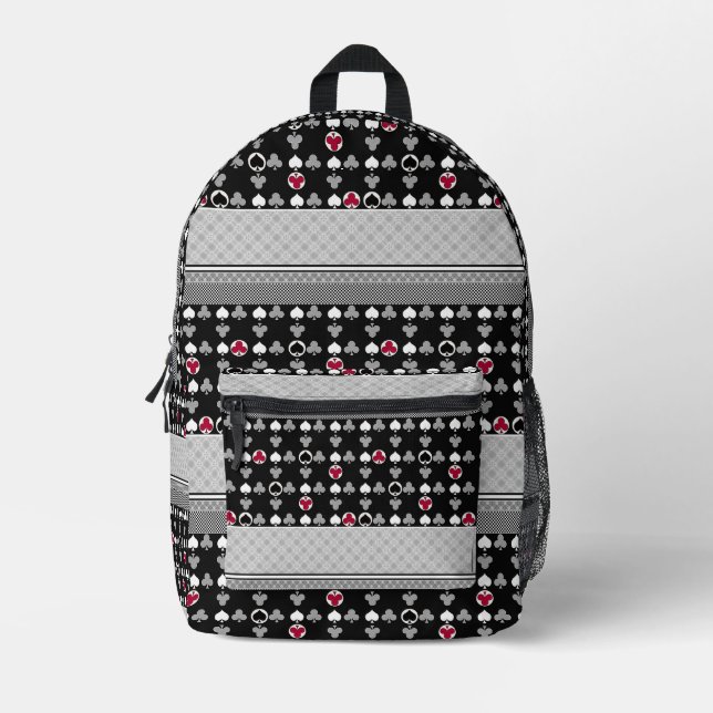 Poker Card Game  Printed Backpack (Front)