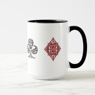 Poker card suits mug