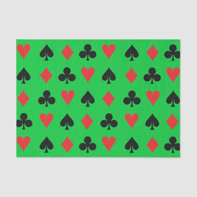 Poker Card Suits Tissue Paper (Front)