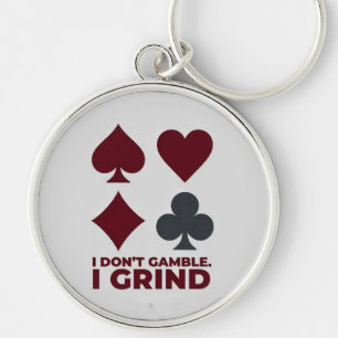 "Poker Card Symbols Keychain – Stylish Spades, Hea