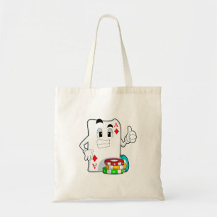 Poker card with Poker chips Tote Bag