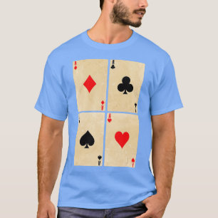 Poker Cards Aces Diamonds Spades Cross Hearts  T-Shirt
