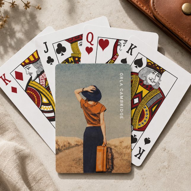 Poker Cards | Custom Photo Playing Card Deck (Personalized playing card deck with name detail for poker nights, parties, favors and gifts.)
