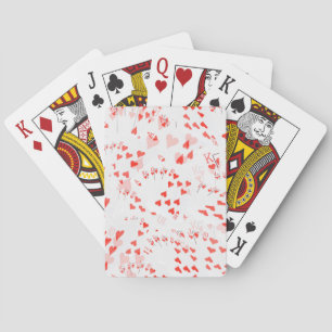 Poker Cards Hearts Straight Flush Pattern,