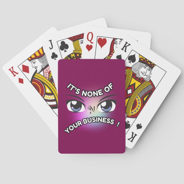 Poker Cards : None of Yours (purple) (Back)