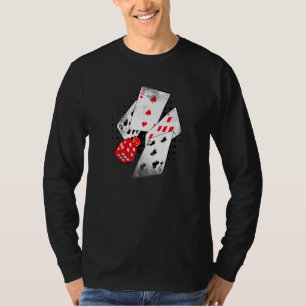 Poker Casino Playing Cards Dice 8375 BETS Winner H T-Shirt